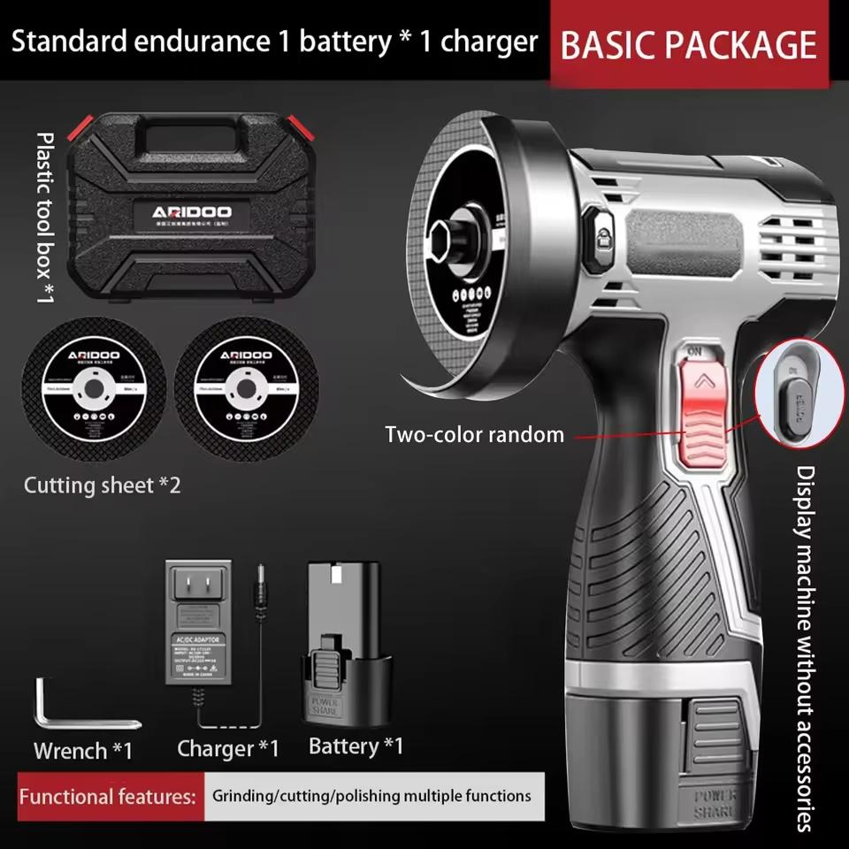 16.8V Mini Angle Grinder Portable Lithium Battery Large Capacity Polishing Grinding Cutting Machine for Household Power Tool | Fugo Best