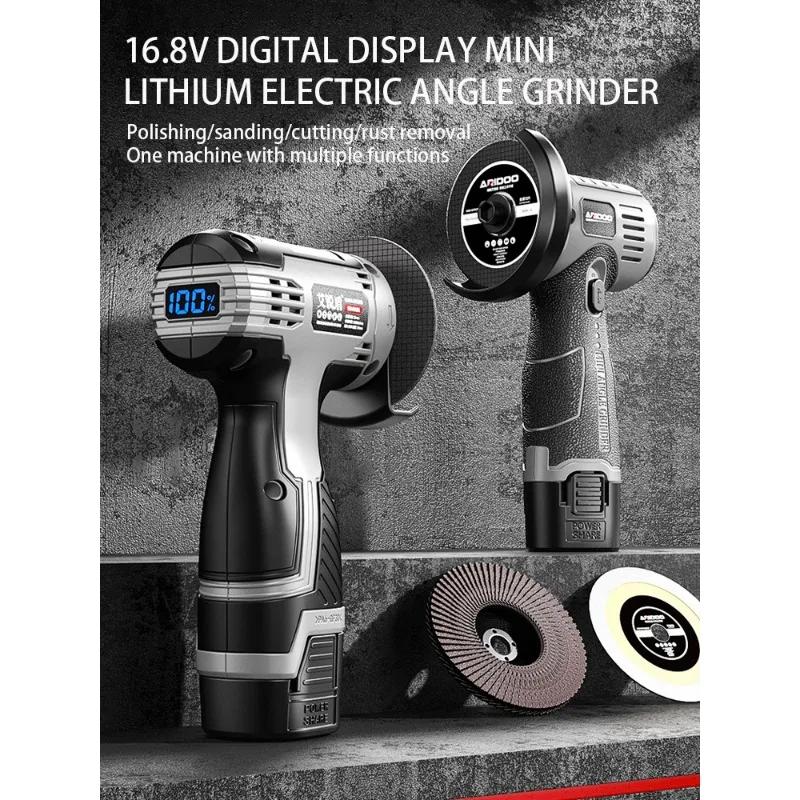 16.8V Mini Angle Grinder Portable Lithium Battery Large Capacity Polishing Grinding Cutting Machine for Household Power Tool | Fugo Best