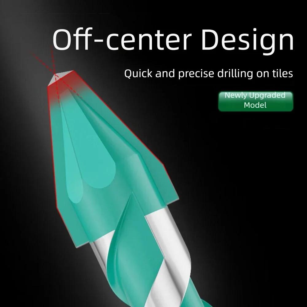 Ultra-High Hardness Sawtooth Drill Bit Four-Edged Hexagonal Shank Eccentric Drill Bit Serrated Skewed Head 6mm to 12mm Sizes | Fugo Best