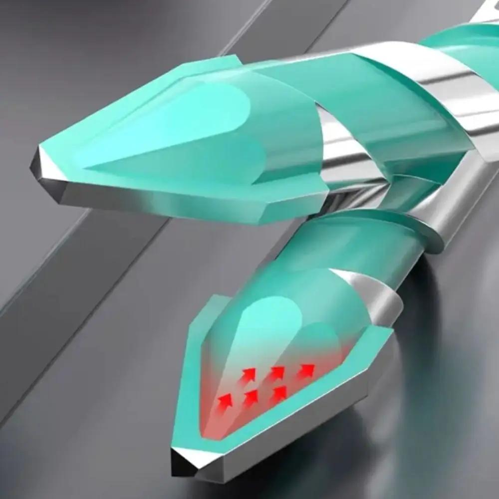 Ultra-High Hardness Sawtooth Drill Bit Four-Edged Hexagonal Shank Eccentric Drill Bit Serrated Skewed Head 6mm to 12mm Sizes | Fugo Best