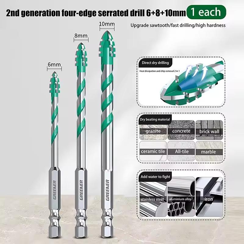 Blade Sawtooth Eccentric Drill Bit Tile Concrete Drilling Special Electric Drill Head Ultra-high Hardness Machine Drill Bit | Fugo Best