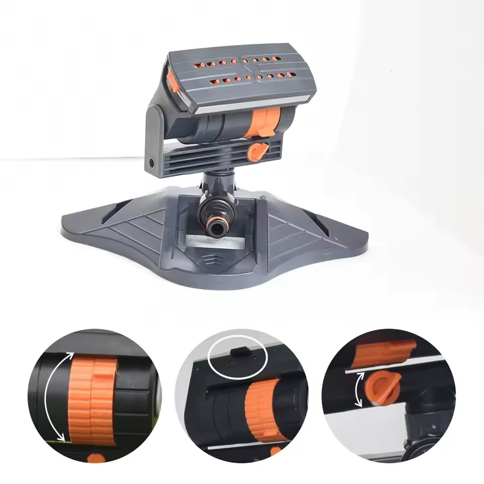 New Automatic Garden Sprinkler Adjustable Large Coverage Lawn Sprinkler 16 Holes Rotating Lawn Sprinkler for Outdoor Yard Garden | Fugo Best