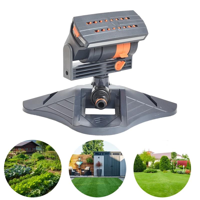 New Automatic Garden Sprinkler Adjustable Large Coverage Lawn Sprinkler 16 Holes Rotating Lawn Sprinkler for Outdoor Yard Garden | Fugo Best