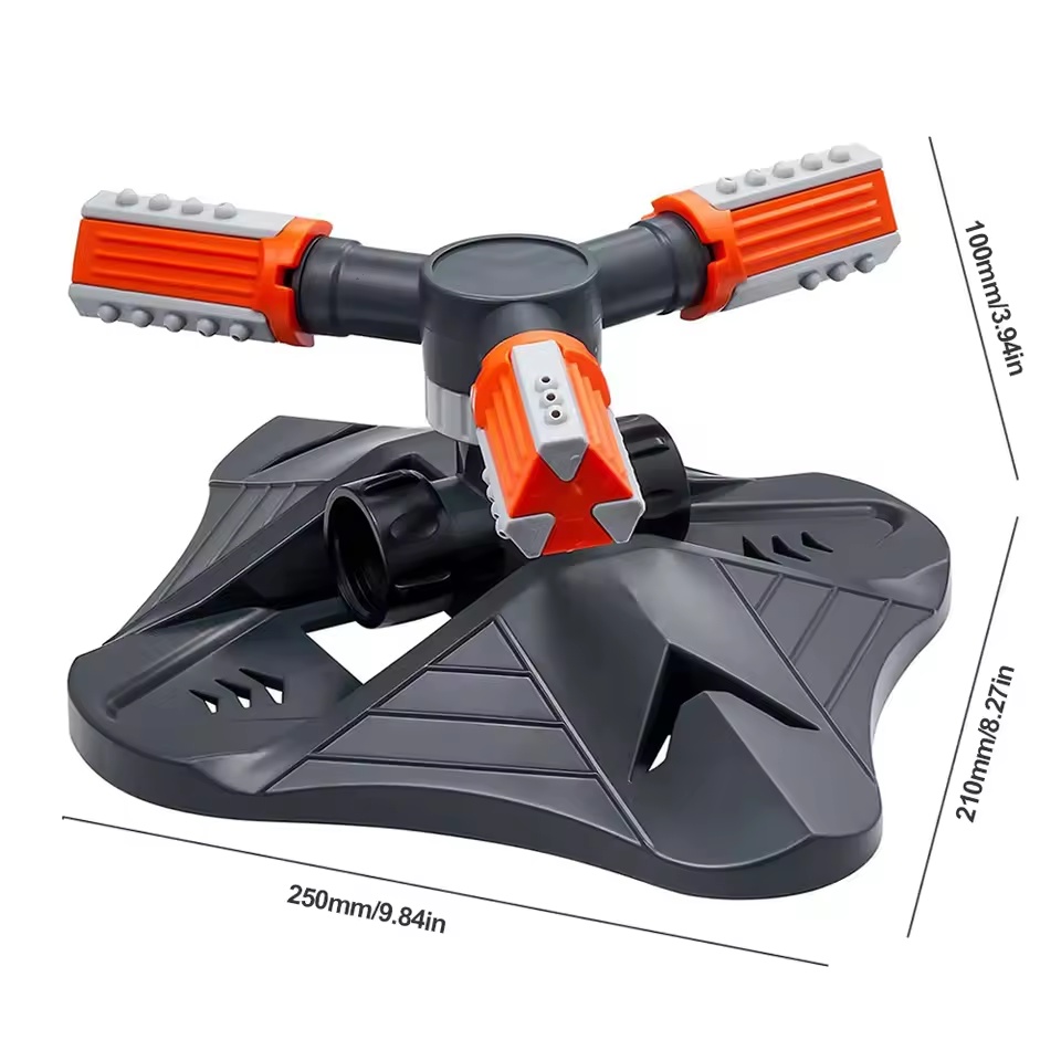 Garden Sprinkler Automatic 360 Degree Rotating Water Sprayer 3 Fork Irrigation Lawn Sprinkler for Agriculture Irrigation | Fugo Best