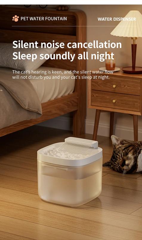 3L USB Pet Water Fountain with Pump & Filter Anti-Dry Burning Cat Water Dispenser Auto Recirculating Pet Water Flow Drinker | Fugo Best