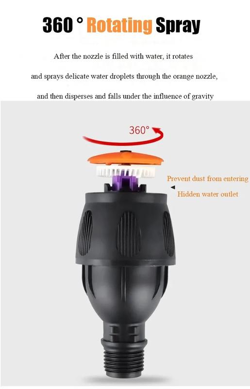 McGonagall nozzle 360 degree rotating automatic sprinkler for garden, lawn, landscaping, agricultural irrigation, and spraying | Fugo Best