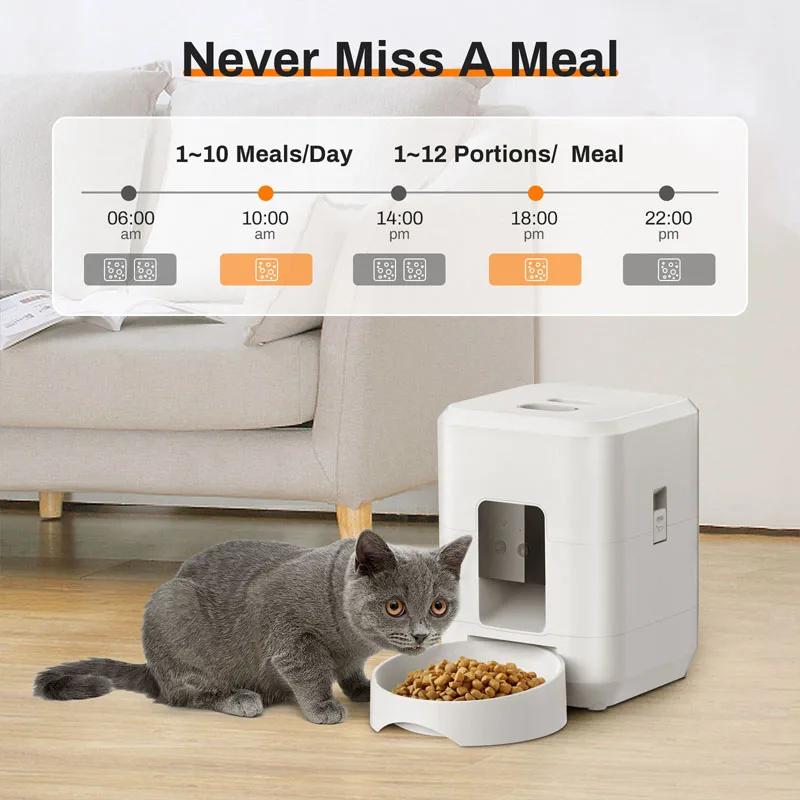 2025 New 2L Pet Feeder Intelligent Automatic Pet Feeder Wifi Application Smart Dry Food Pet Cat Bowl Dog Bowl Home Pet Supplies | Fugo Best