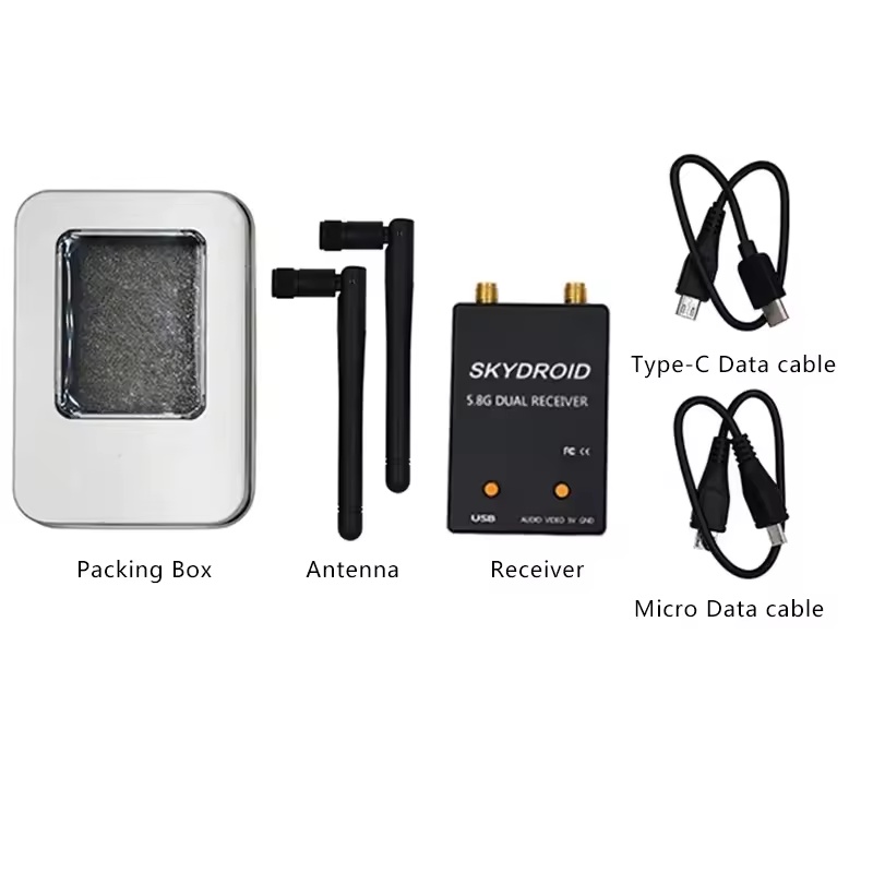 SKYDROID 5.8Ghz 150CH FPV Receiver UVC 5.8G Dual Receiver Double/Single Antenna OTG Smartphone For Android Phone RC Drone Parts | Fugo Best