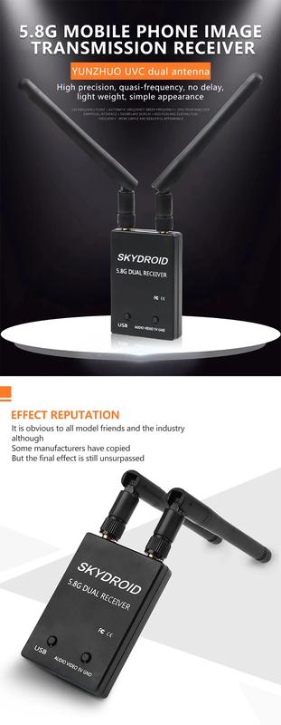 SKYDROID 5.8Ghz 150CH FPV Receiver UVC 5.8G Dual Receiver Double/Single Antenna OTG Smartphone For Android Phone RC Drone Parts | Fugo Best