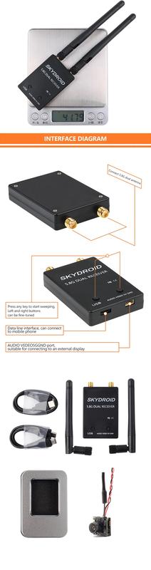 SKYDROID 5.8Ghz 150CH FPV Receiver UVC 5.8G Dual Receiver Double/Single Antenna OTG Smartphone For Android Phone RC Drone Parts | Fugo Best