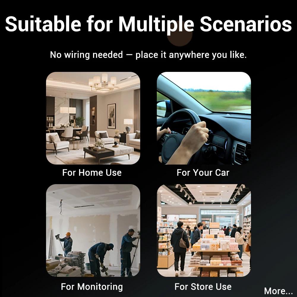 5MP Mini WIFI Camera HD Built-in Battery Human Tracking IP Remote Monitoring Camcorders IR Night Vision Body Cam Protable Cam | Fugo Best