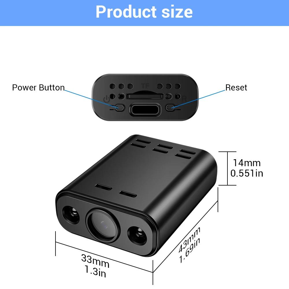 5MP Mini WIFI Camera HD Built-in Battery Human Tracking IP Remote Monitoring Camcorders IR Night Vision Body Cam Protable Cam | Fugo Best