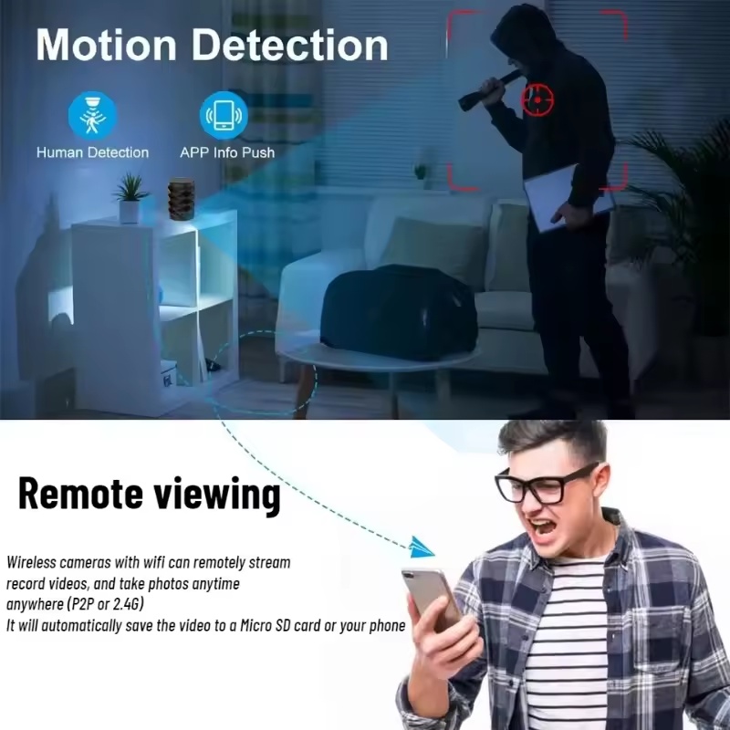 1080P HD Mini WiFi Camera Bluetooth Speaker Camera Bidirectional Intercom Night Vision Motion Detection Home Security Monitoring | Fugo Best