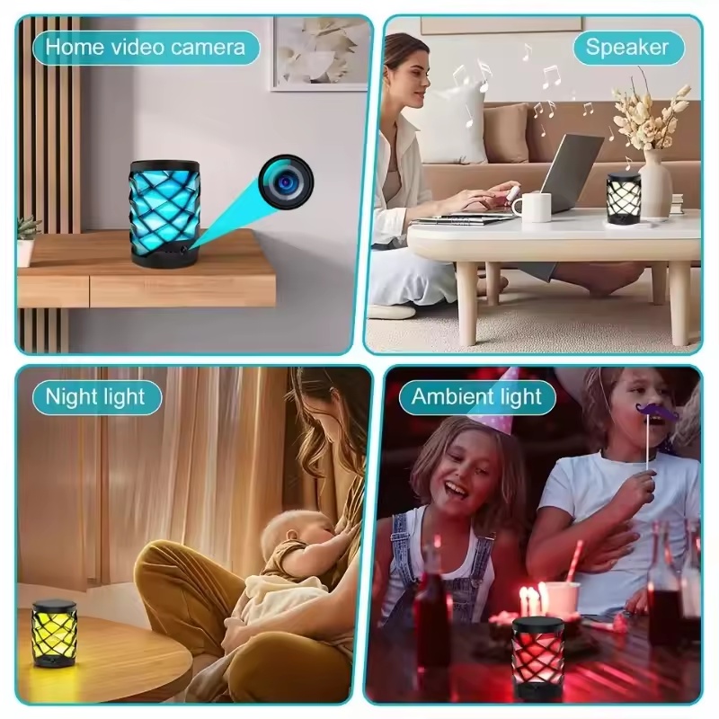 1080P HD Mini WiFi Camera Bluetooth Speaker Camera Bidirectional Intercom Night Vision Motion Detection Home Security Monitoring | Fugo Best