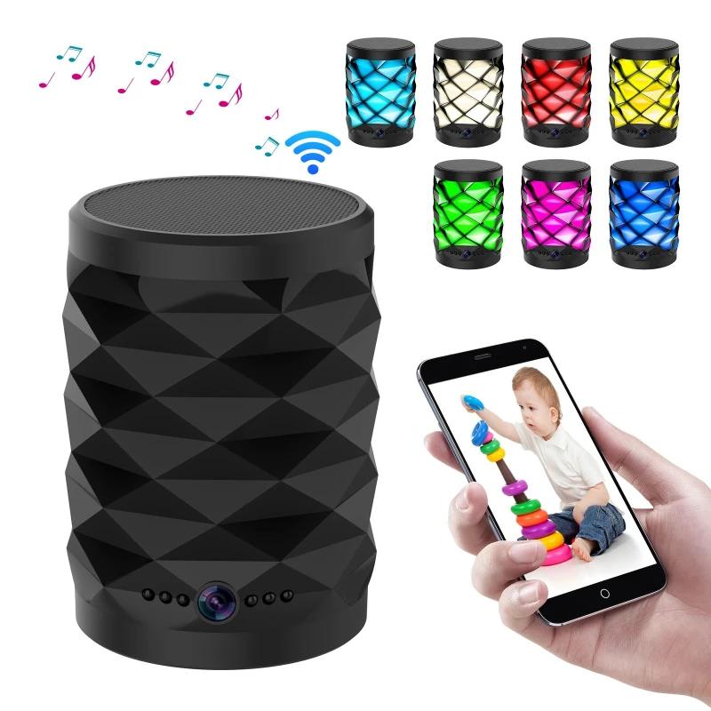 1080P HD Mini WiFi Camera Bluetooth Speaker Camera Bidirectional Intercom Night Vision Motion Detection Home Security Monitoring | Fugo Best