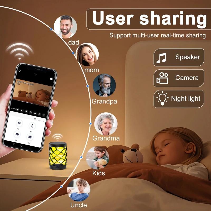 1080P HD Mini WiFi Camera Bluetooth Speaker Camera Bidirectional Intercom Night Vision Motion Detection Home Security Monitoring | Fugo Best