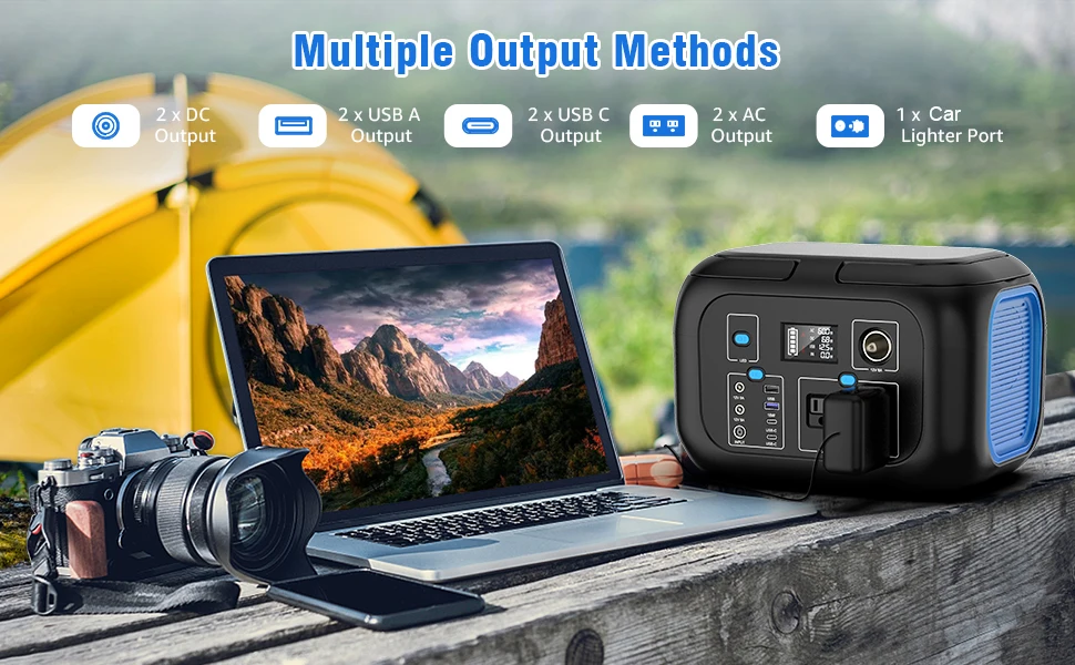 600W/300W/200W/120W Portable Power Station,110V AC Outlets Solar Generator Storage Energy Power Bank For Camping Travel RV Home | Fugo Best