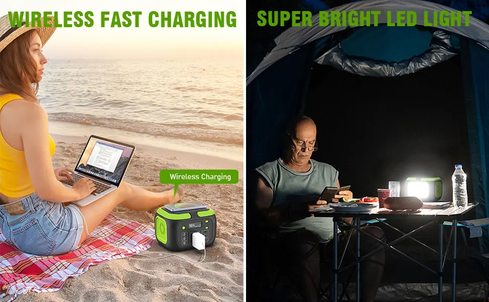 600W/300W/200W/120W Portable Power Station,110V AC Outlets Solar Generator Storage Energy Power Bank For Camping Travel RV Home | Fugo Best