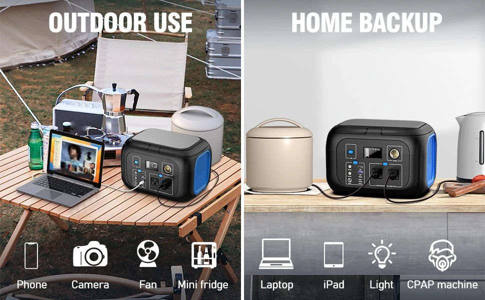 600W/300W/200W/120W Portable Power Station,110V AC Outlets Solar Generator Storage Energy Power Bank For Camping Travel RV Home | Fugo Best