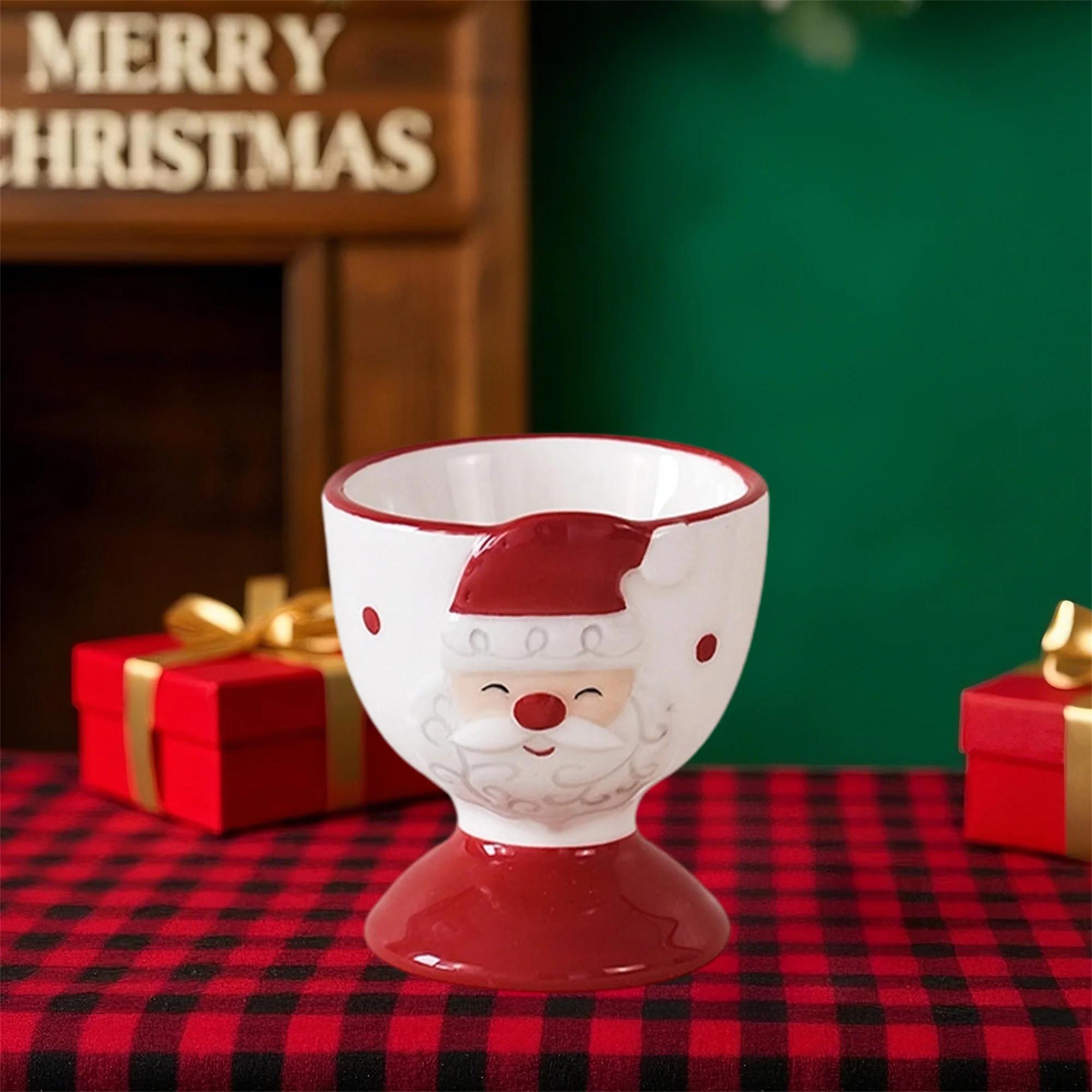 Festive Christmas Ceramic Mug Set with Adorable Santa and Reindeer Design for Home Kitchen Holiday Decor | Fugo Best