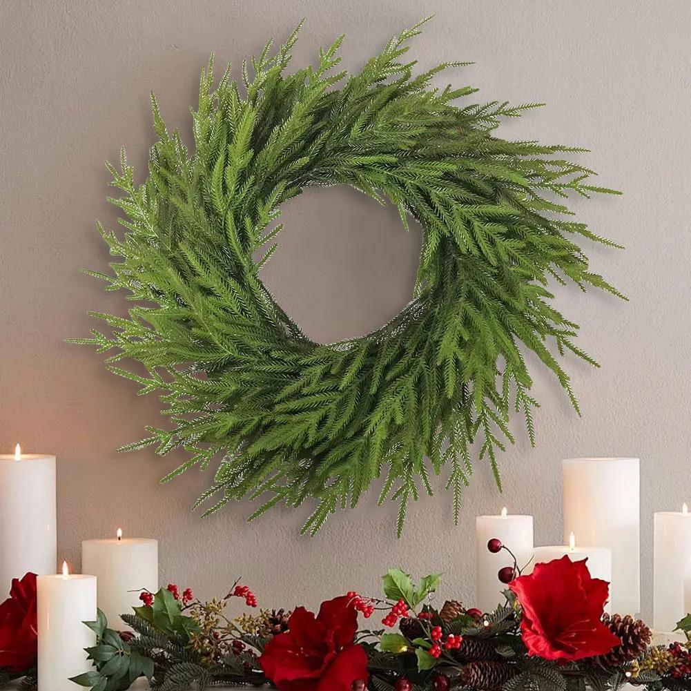 Christmas Garland Soft Bendable Christmas Greenery Garland Real Touch Garland Christmas Decorations for Mantle Stairs Fireplace | Fugo Best