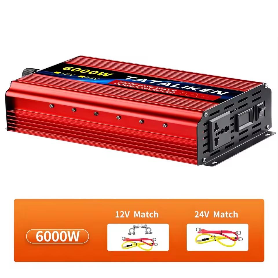Pure Sine Wave Inverter 1000W-4000W DC 12V to AC 220V 50hz Power Inverter Charger Adapter Universal Socket | Fugo Best