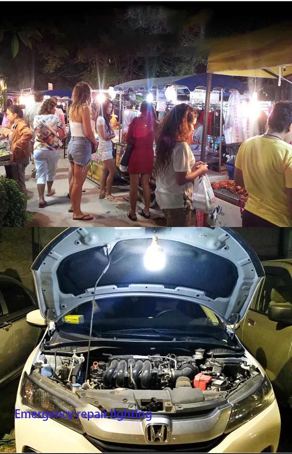 Portable Camping Lights Rechargeable lamp Led Light Lantern Emergency Bulb High Power Tents Lighting Flashlight Equipment Bulb | Fugo Best