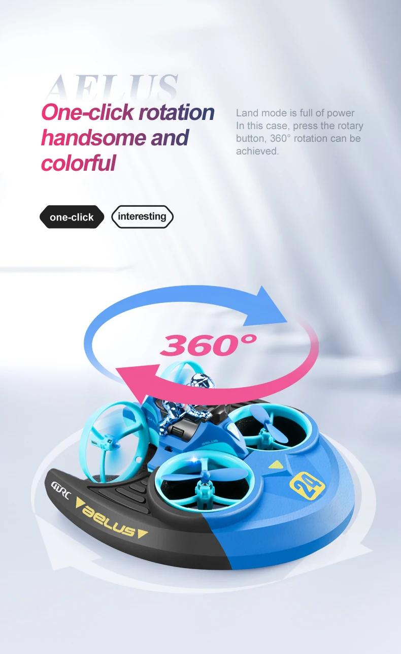 4DRC Mini RC Drone Altitude Hold Headless Mode 3 in 1 Sea Land Air Flight 2.4G Remote Control Quadcopter Boat RC Helicopter Toys | Fugo Best