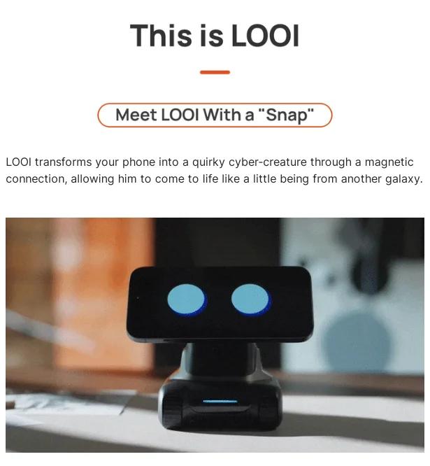 looi mobile phone robot chatgpt large model English voice dialogue visual recognition interactive smart toy gift | Fugo Best