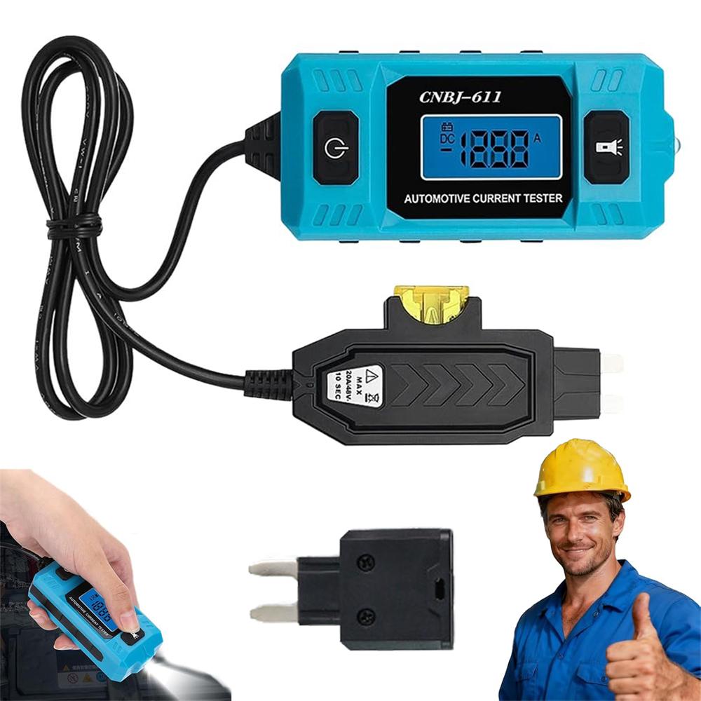 Automotive Circuit Fault Probe Tester 12V LCD screen Car Current Tester,20A/DC 48V Car Relay Fuse Blade Checker Diagnostic Tools | Fugo Best