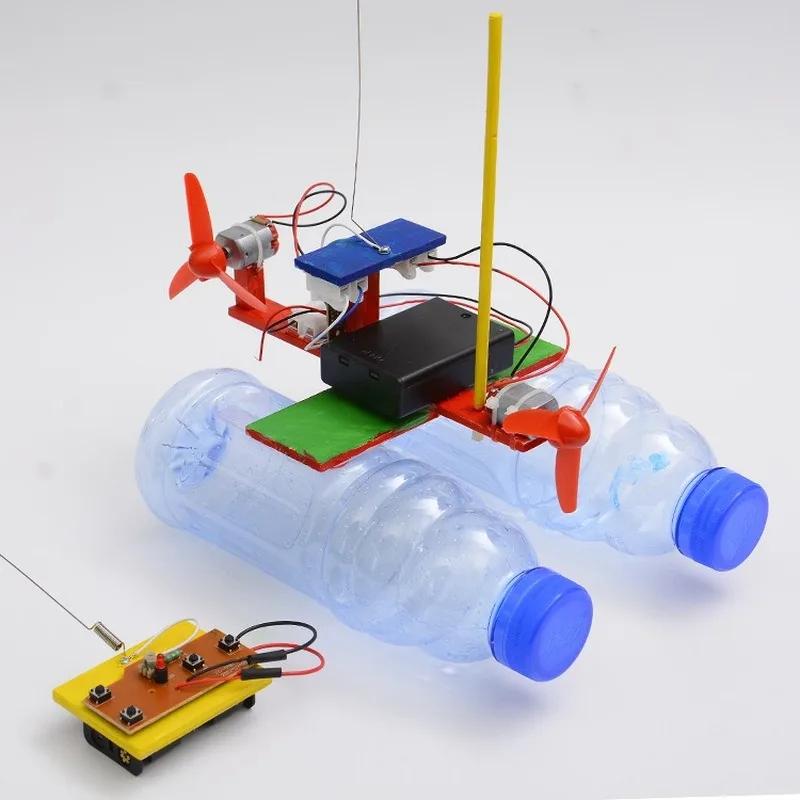 2021 New Technology Small Toys DIY Remote Control Wind Ship Model Scientific Experiment Material Boy Gift Collection | Fugo Best