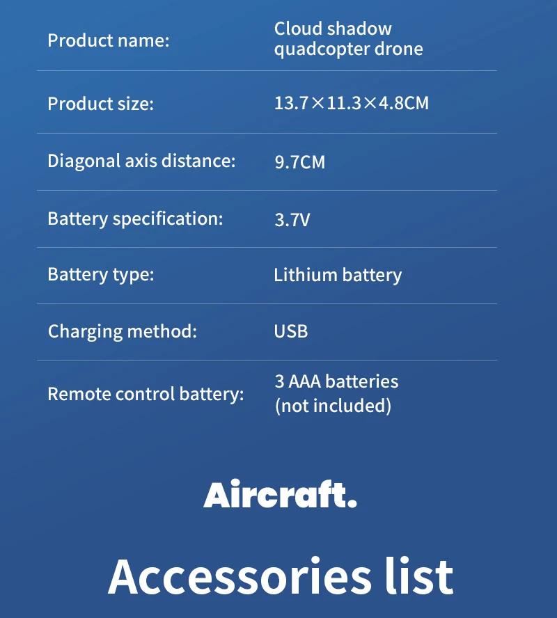  New H135 Mini Drone WIFI FPV Hover Professional 4K Camera Pocket Coloful Lights Dron Rc Plane Foldable Quadcopter RC Toys Gifts | Fugo Best