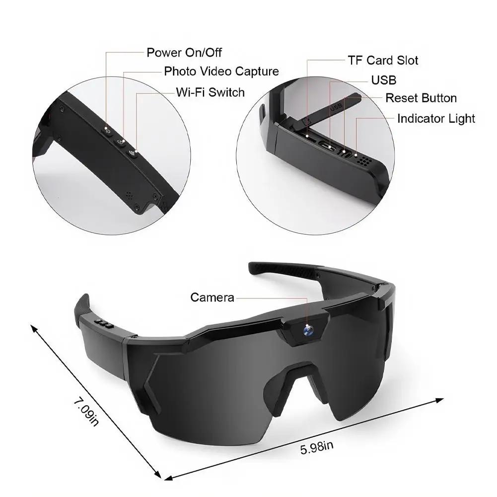  NEW HD Video Glasses Action Camera Sunglasses Smart Glasses Sports Glasses Outdoor Bicycle Motorcycle Driver Recorder Walk Cam | Fugo Best