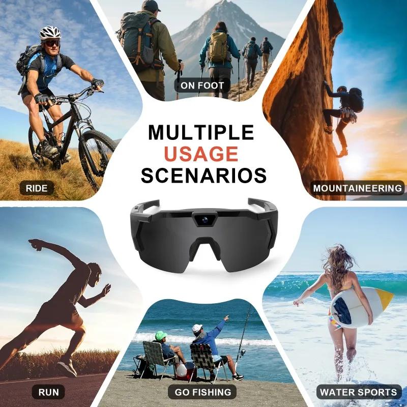  NEW HD Video Glasses Action Camera Sunglasses Smart Glasses Sports Glasses Outdoor Bicycle Motorcycle Driver Recorder Walk Cam | Fugo Best