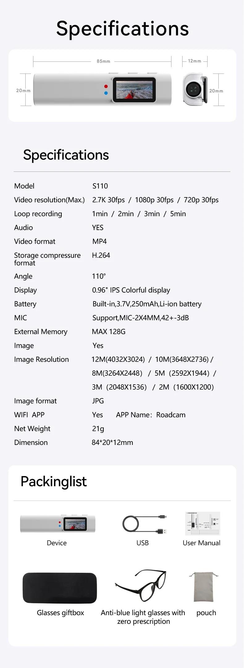 2026 FPV Eyeglasses 4K Video Shooting Micro-camera HD WiFi Intelligent Headset Glasses Video&Sound Recording WiFi APP | Fugo Best