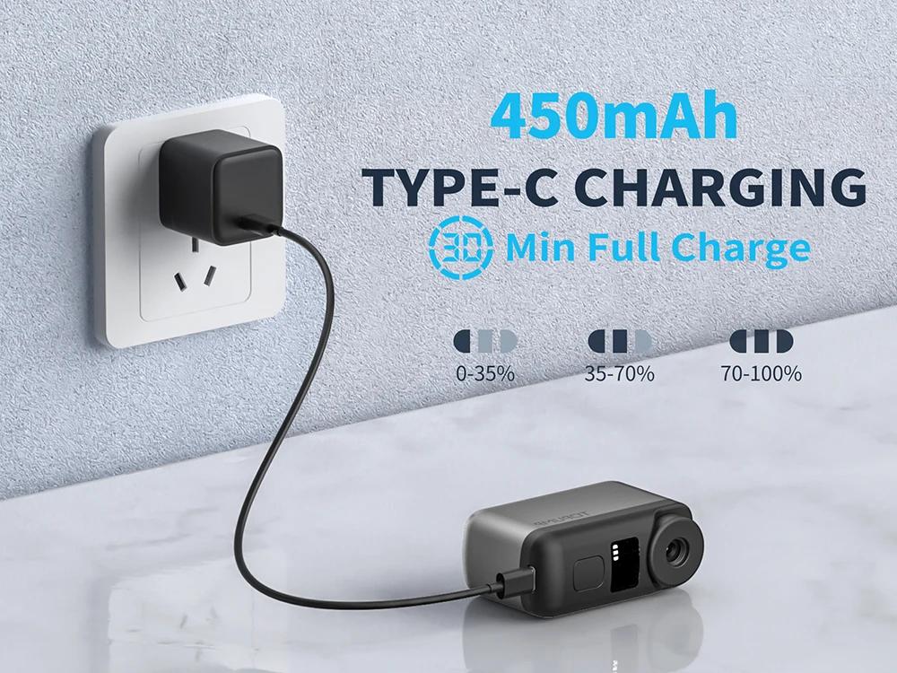  TOPUMP TB2 PRO Mini Portable Electric Pump for Bike Cordless Tire Inflator 120PSI Max 450mAh Battery with Screen Fast Charging | Fugo Best