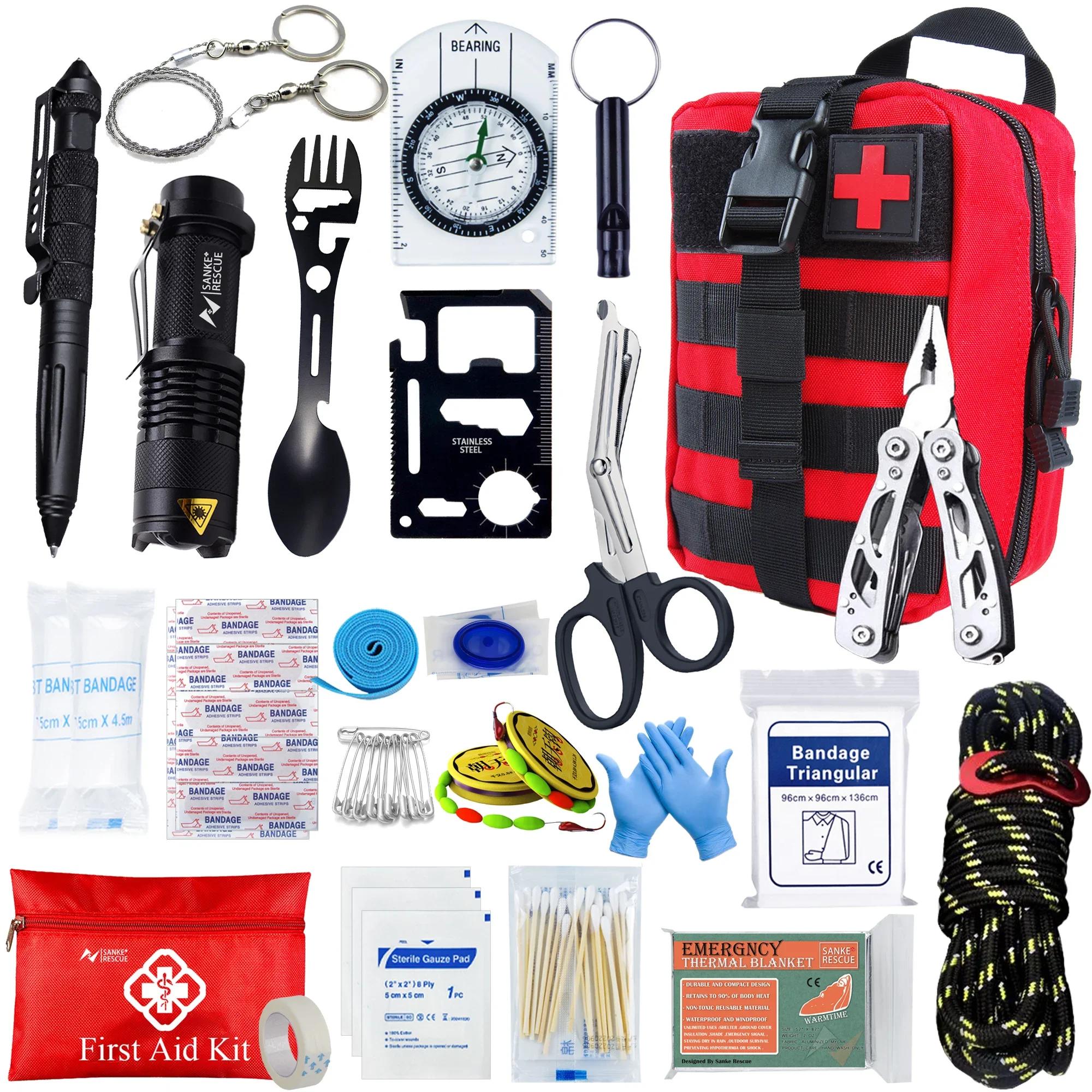 Survival First Aid Kit Survival Full Set Molle Outdoor Gear Emergency Kits Trauma Bag Camping Hiking IFAK Adventures Bag | Fugo Best