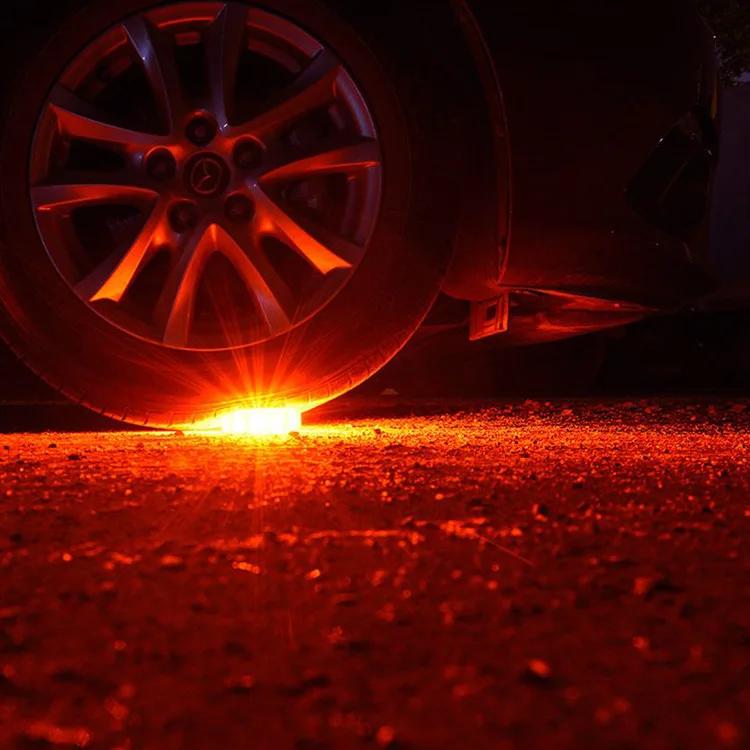 3 Pack LED Road Flares Flashing Emergency Warning Light Help Flash Waterproof Roadside Safety Disc Magnetic Base Flashing Flare | Fugo Best