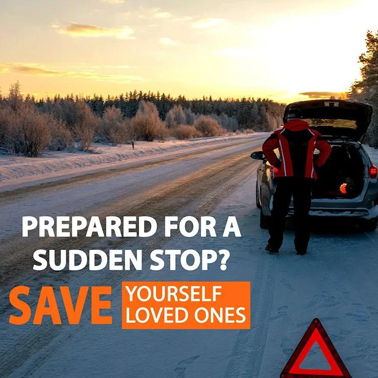 3 Pack LED Road Flares Flashing Emergency Warning Light Help Flash Waterproof Roadside Safety Disc Magnetic Base Flashing Flare | Fugo Best