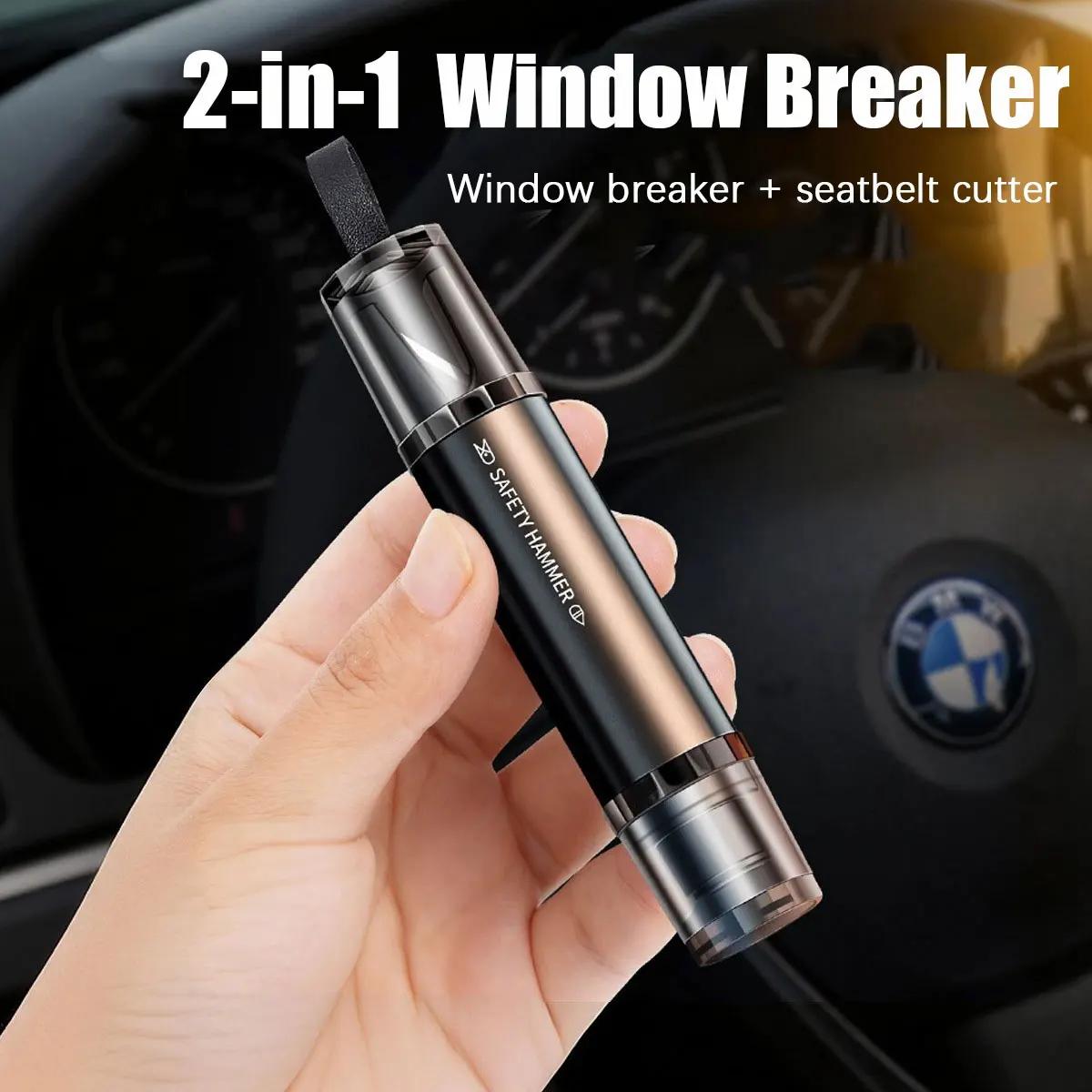 Portable Car Safety Hammer Emergency Window Glass Breaker Seat Belt Cutter High Hardness Tungsten Steel Rescue Tool Accessories | Fugo Best
