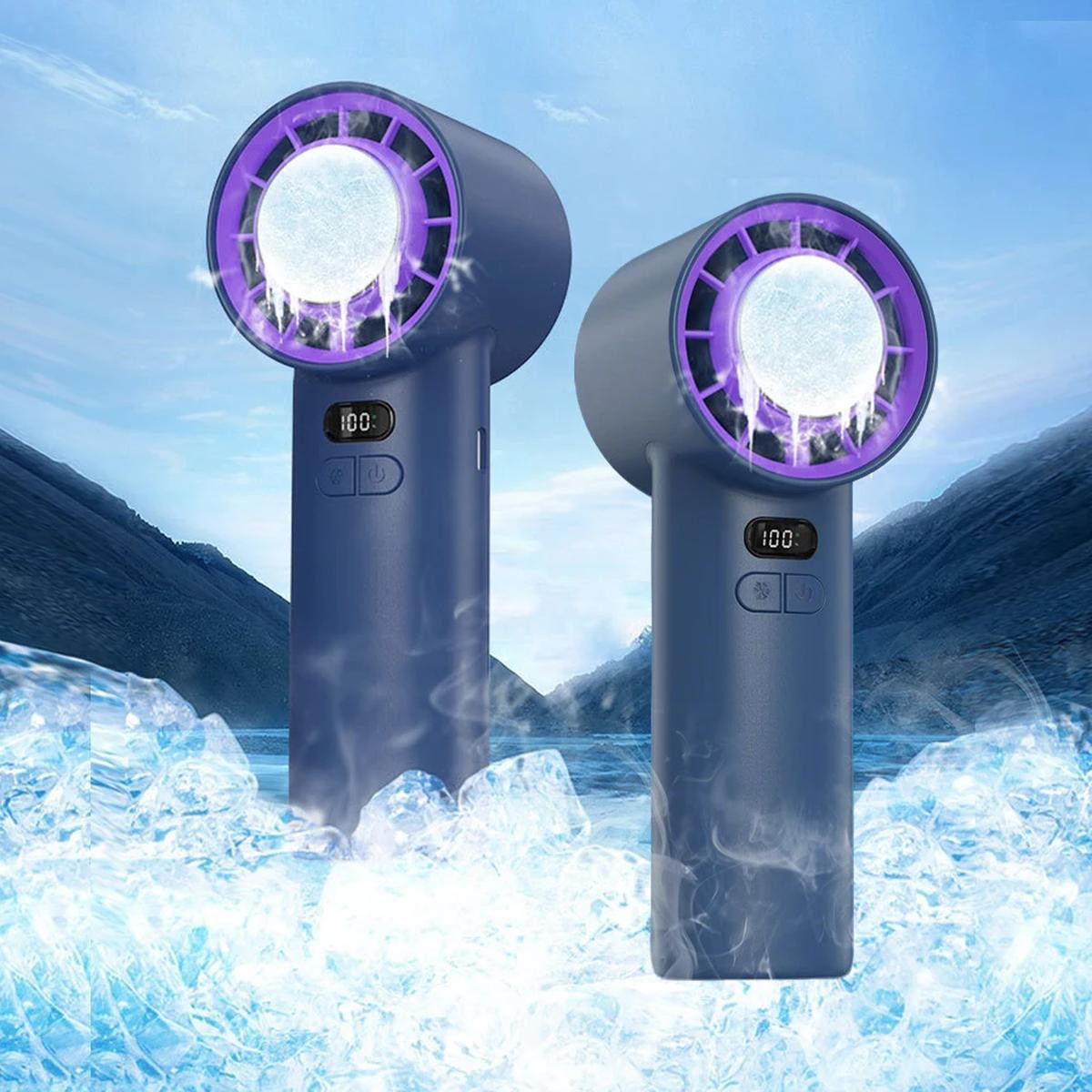  New Handheld Portable Cooling Fan 120 Speeds Adjustable Refrigeration Quite Mini Turbo Fan Type-C High Speed Cold Compress Fan | Fugo Best