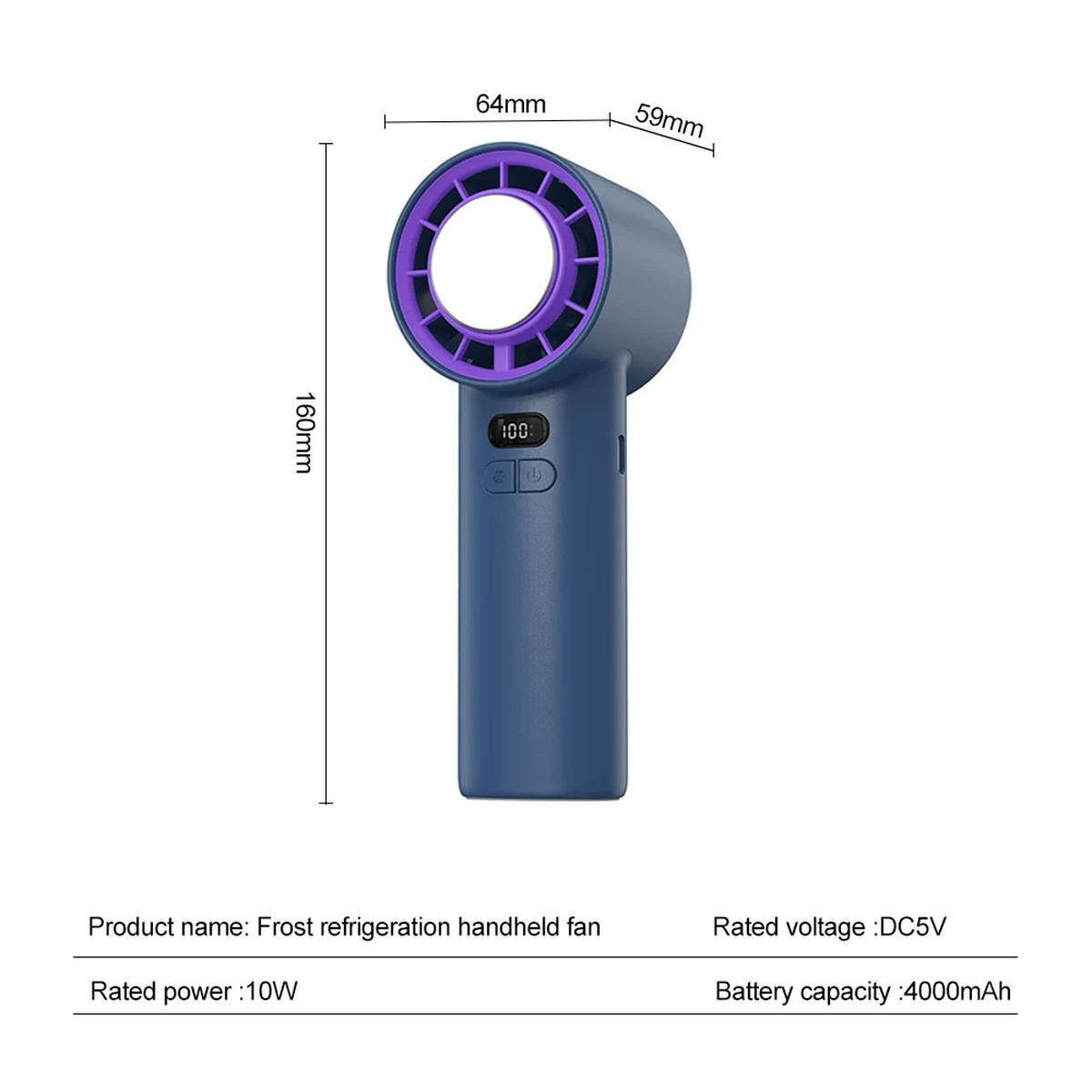  New Handheld Portable Cooling Fan 120 Speeds Adjustable Refrigeration Quite Mini Turbo Fan Type-C High Speed Cold Compress Fan | Fugo Best