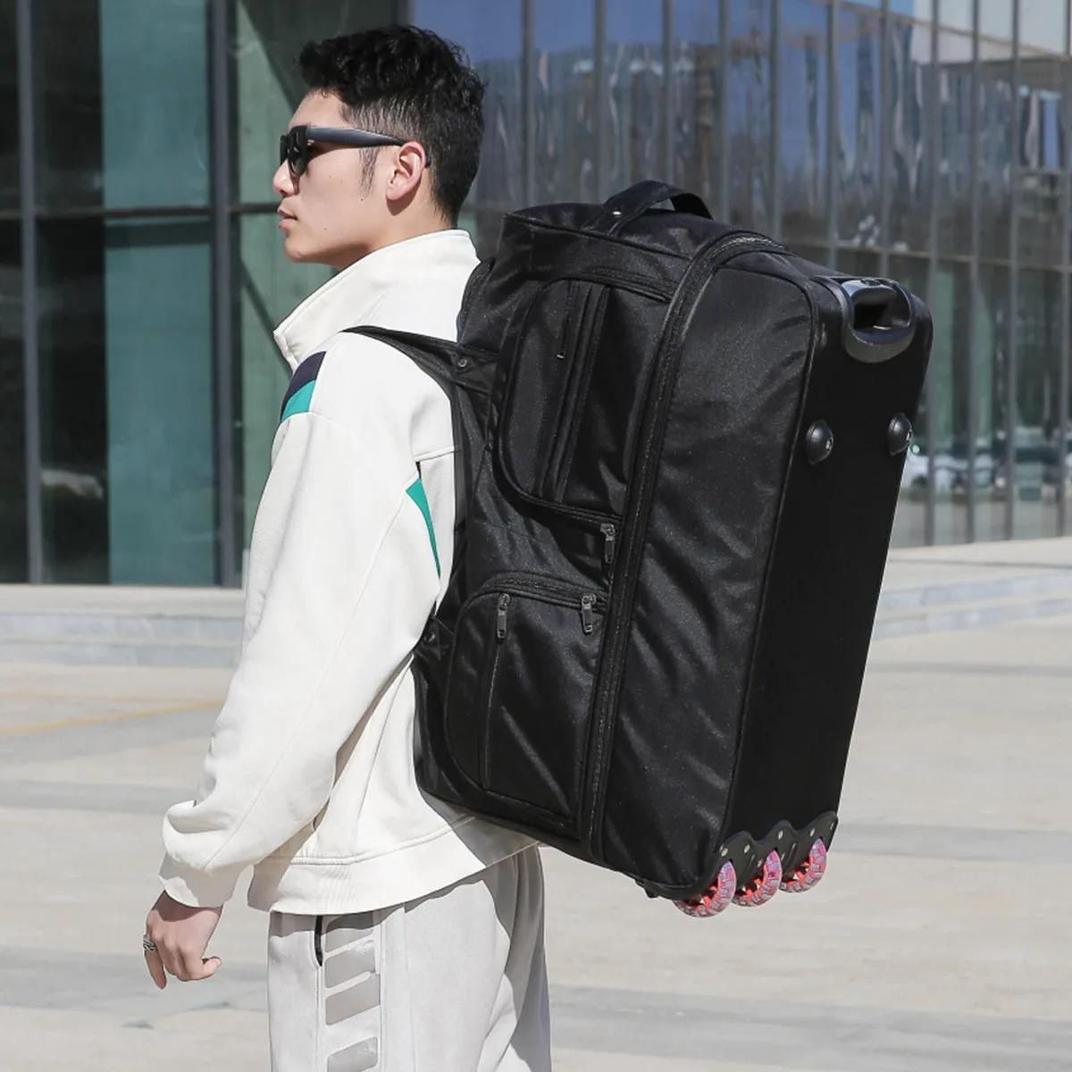 2026 New Fashion Travel Bag Womens Large-Capacity Mens Sports Bag Waterproof Travel Bag Roller Trolley Bag Duffel Bag | Fugo Best