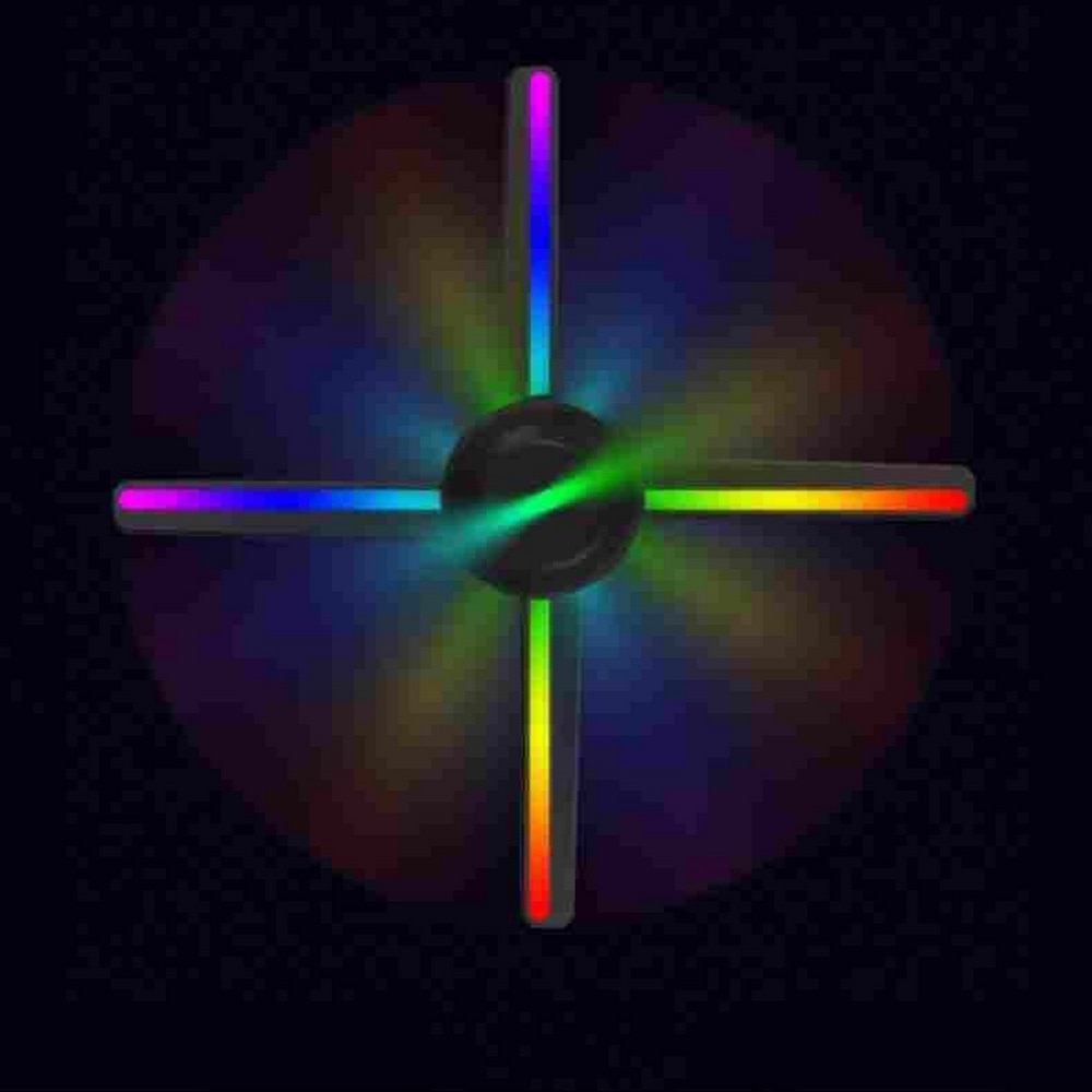 Wifi 3D Hologram Projector Fan 638 LED Holographic Imaging Lamp Player 3D Remote Advertising Display Projector Light With 16G TF | Fugo Best