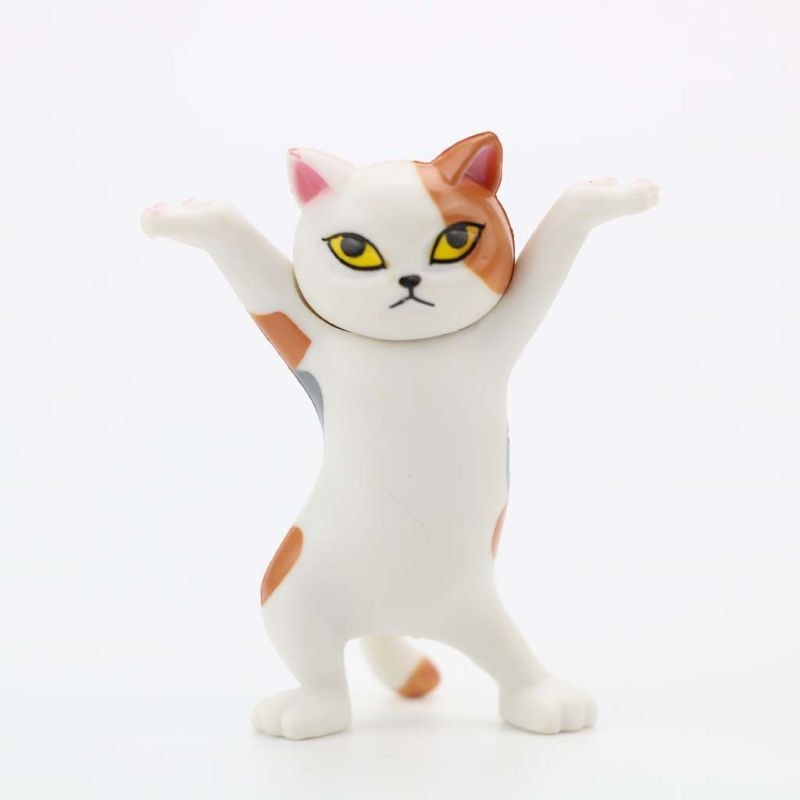 Cat pen holder black cat without coffin bracket Kids Funny Cat Pen Holder Kids Adult Doll Toy Gift Weightlifting Cat Pen holders | Fugo Best