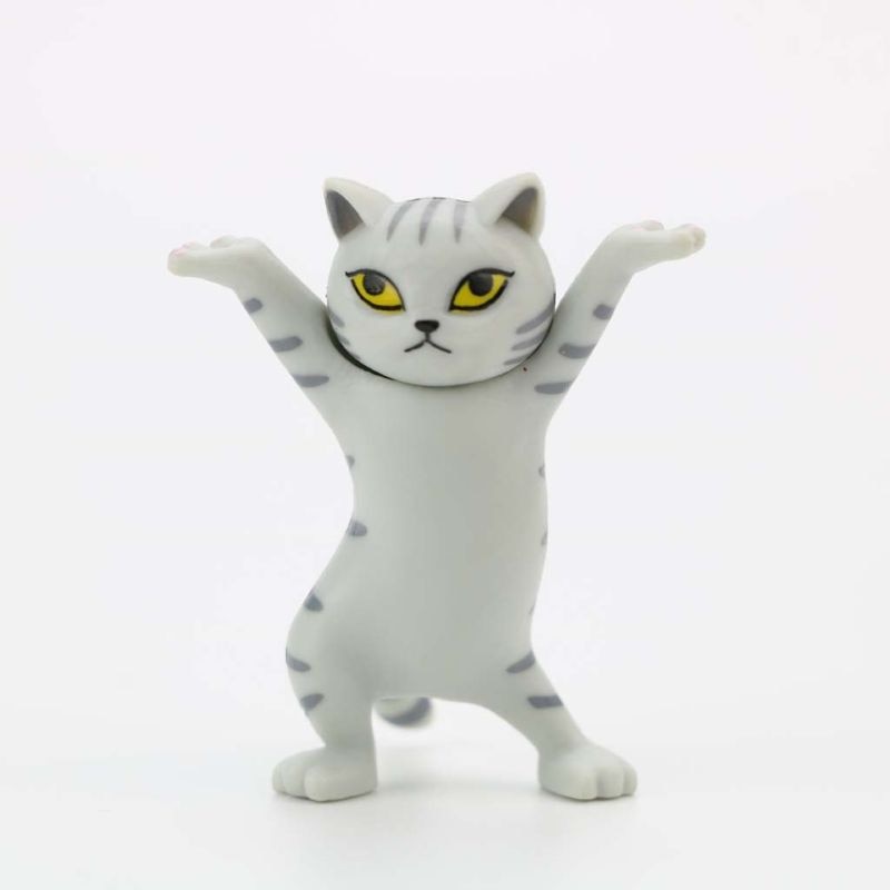 Cat pen holder black cat without coffin bracket Kids Funny Cat Pen Holder Kids Adult Doll Toy Gift Weightlifting Cat Pen holders | Fugo Best