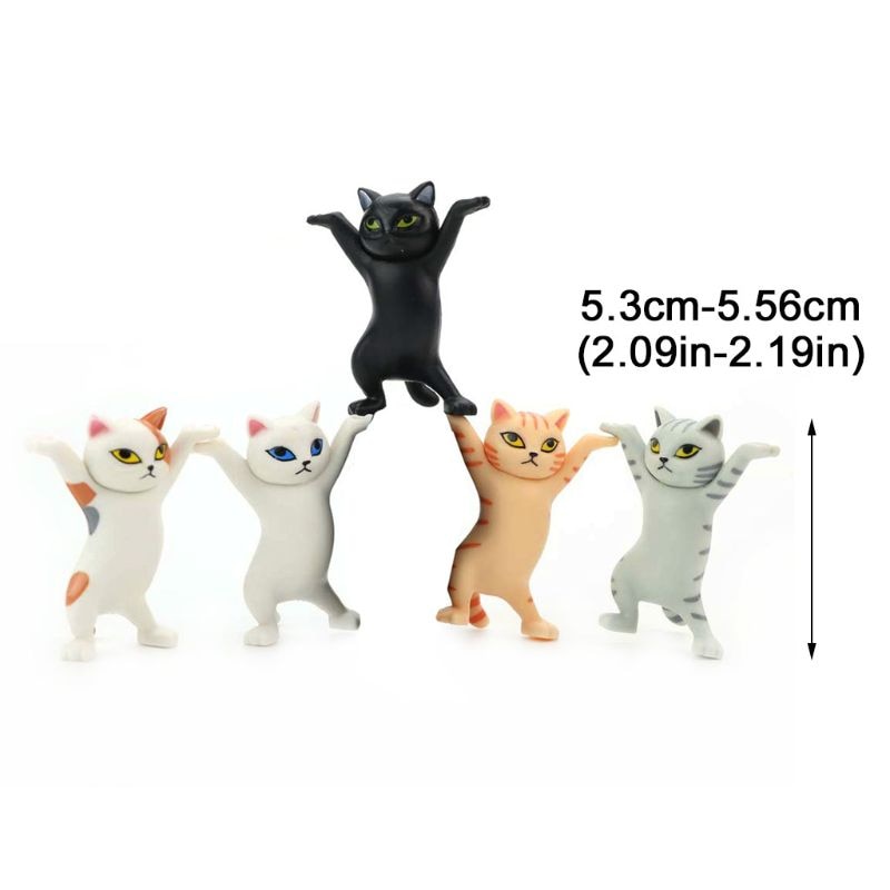 Cat pen holder black cat without coffin bracket Kids Funny Cat Pen Holder Kids Adult Doll Toy Gift Weightlifting Cat Pen holders | Fugo Best