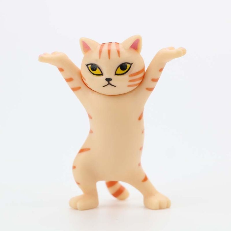 Cat pen holder black cat without coffin bracket Kids Funny Cat Pen Holder Kids Adult Doll Toy Gift Weightlifting Cat Pen holders | Fugo Best