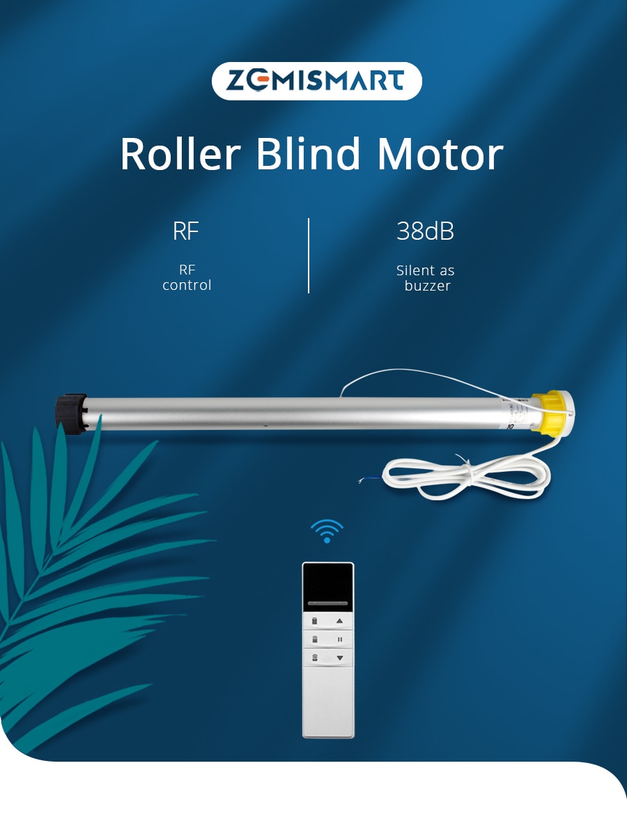 Smart Roller Shade MotorRF Remote Control for 37mm 38mm Tube Motorized Electric Shutter Engine Broadlink | Fugo Best