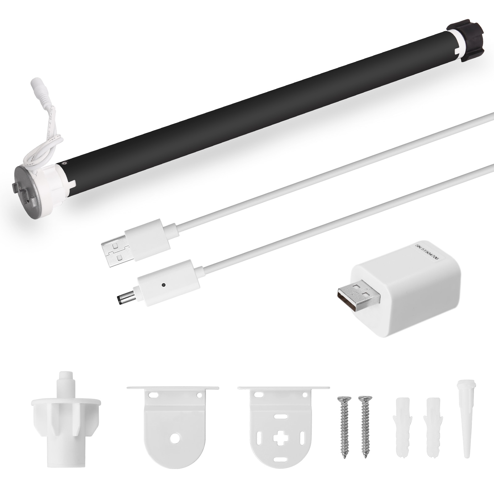 Tuya WiFi Tubular Intelligent Rechargable Curtain Motor for 38mm Tube Intelligent Electric Curtain Motors for Alexa Google | Fugo Best